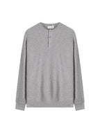 Waffle Knit Long Sleeve Henley