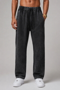 Acid Washed Straight Leg Sweatpant