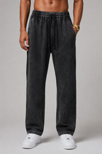 Acid Washed Straight Leg Sweatpant