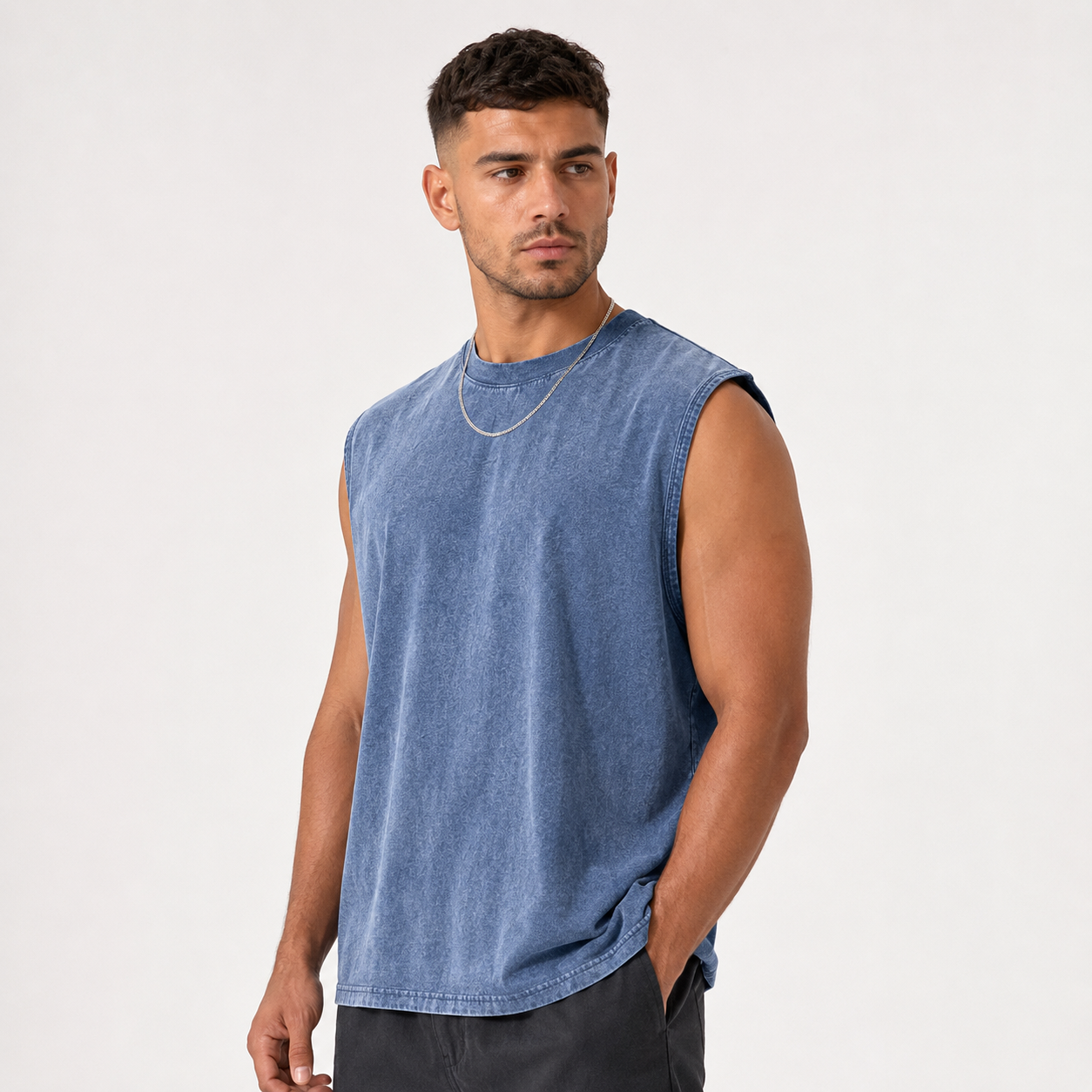 Acid Wash Muscle Tank