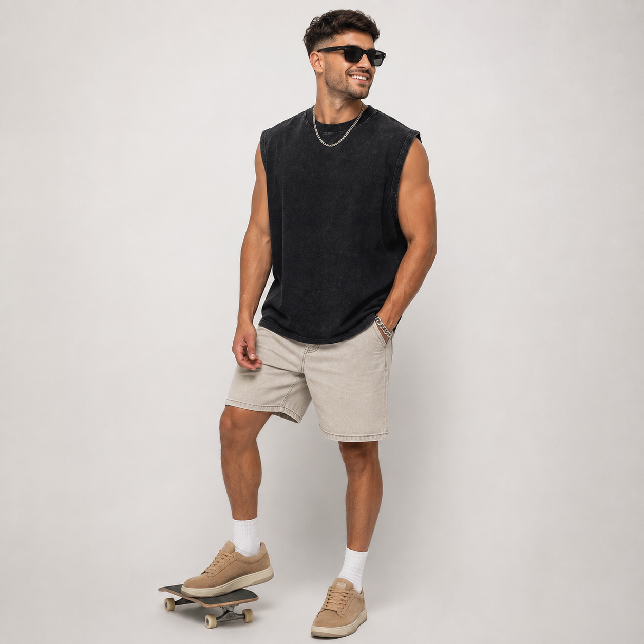 Acid Wash Muscle Tank