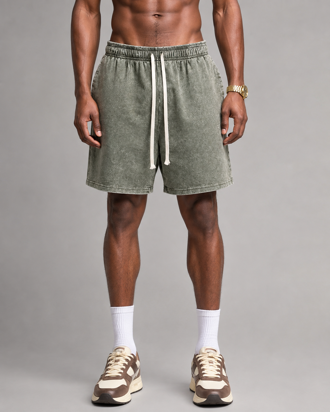 Acid Washed Longline Shorts