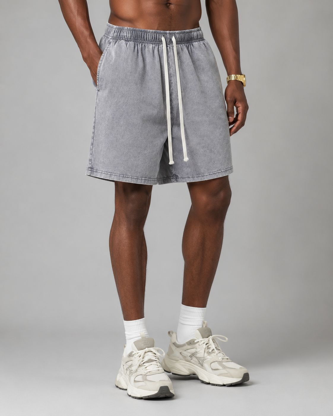 Acid Washed Longline Shorts