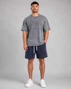 Acid Washed Longline Shorts