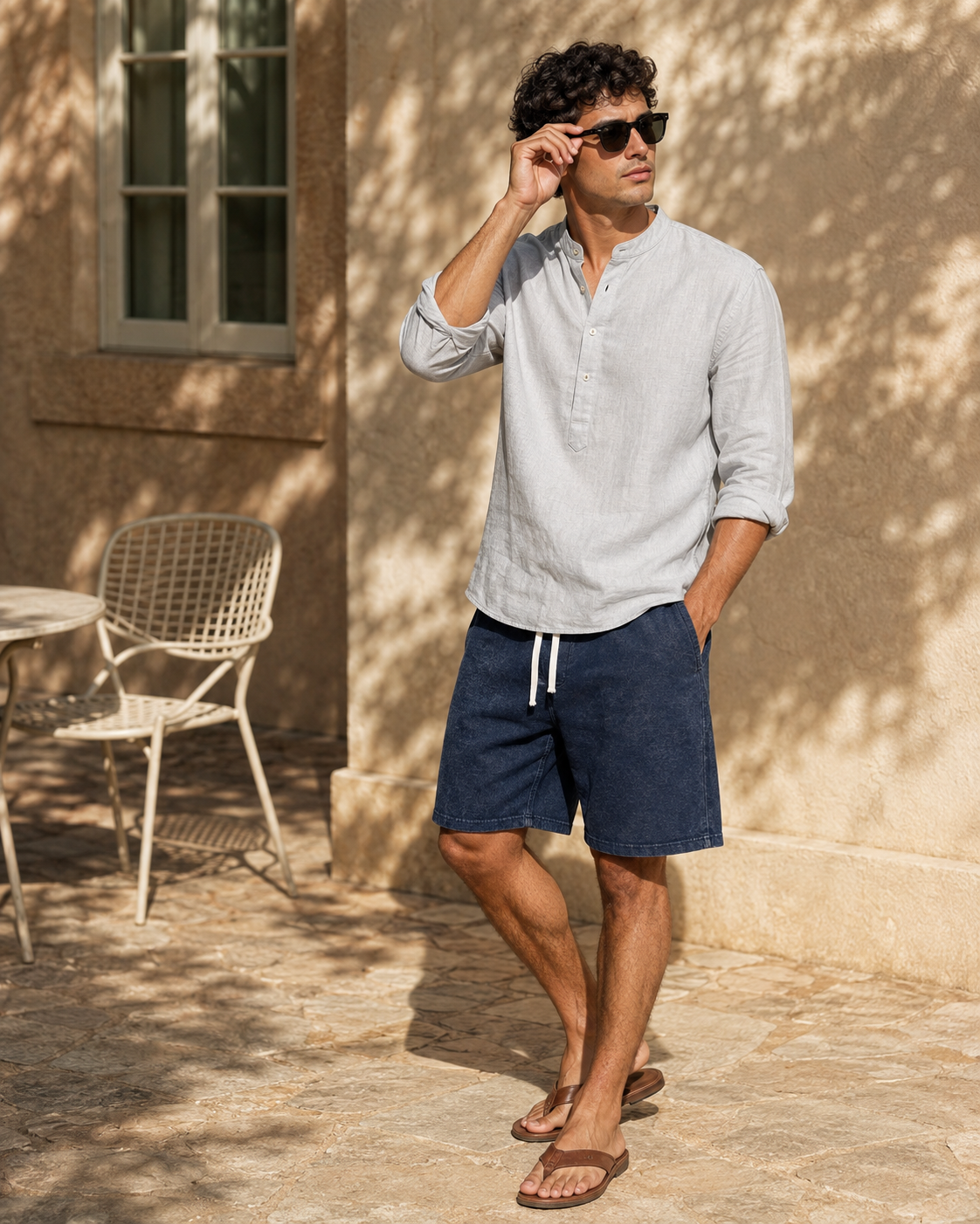 Riviera Linen Henley
