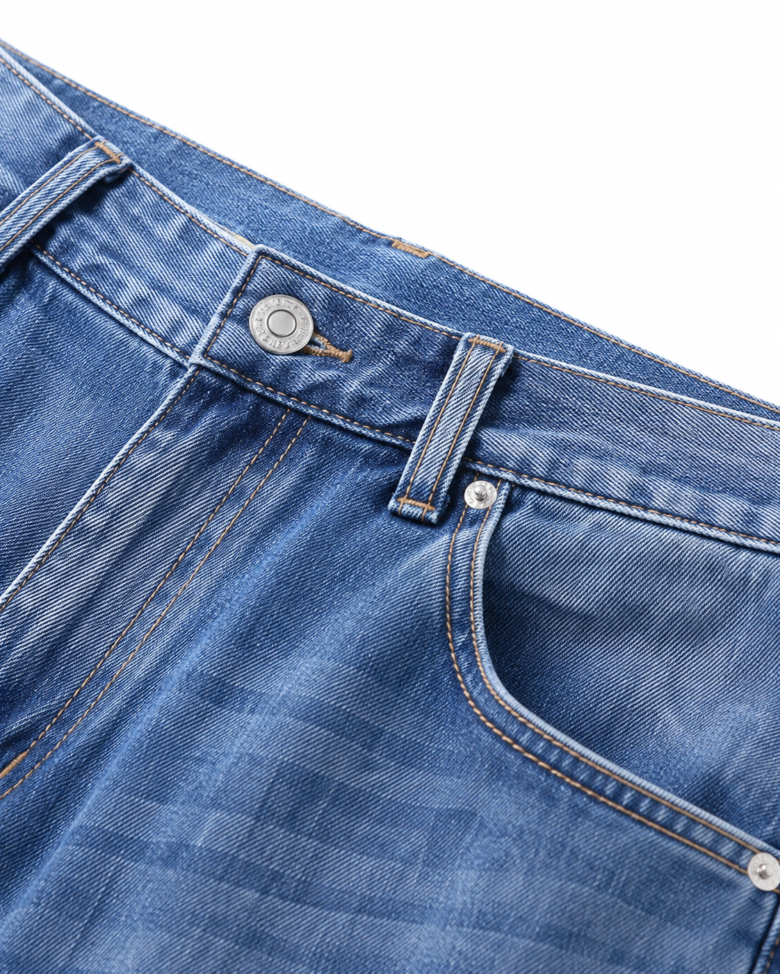 Stretch Straight Leg Denim Pants