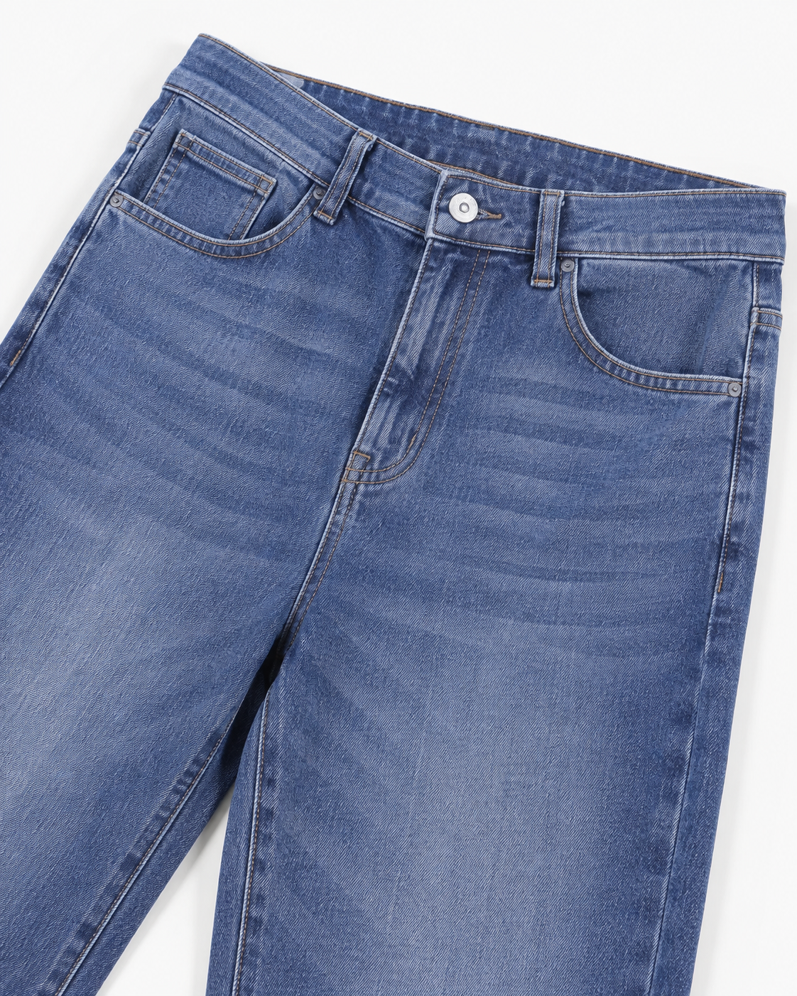 Stretch Straight Leg Denim Pants