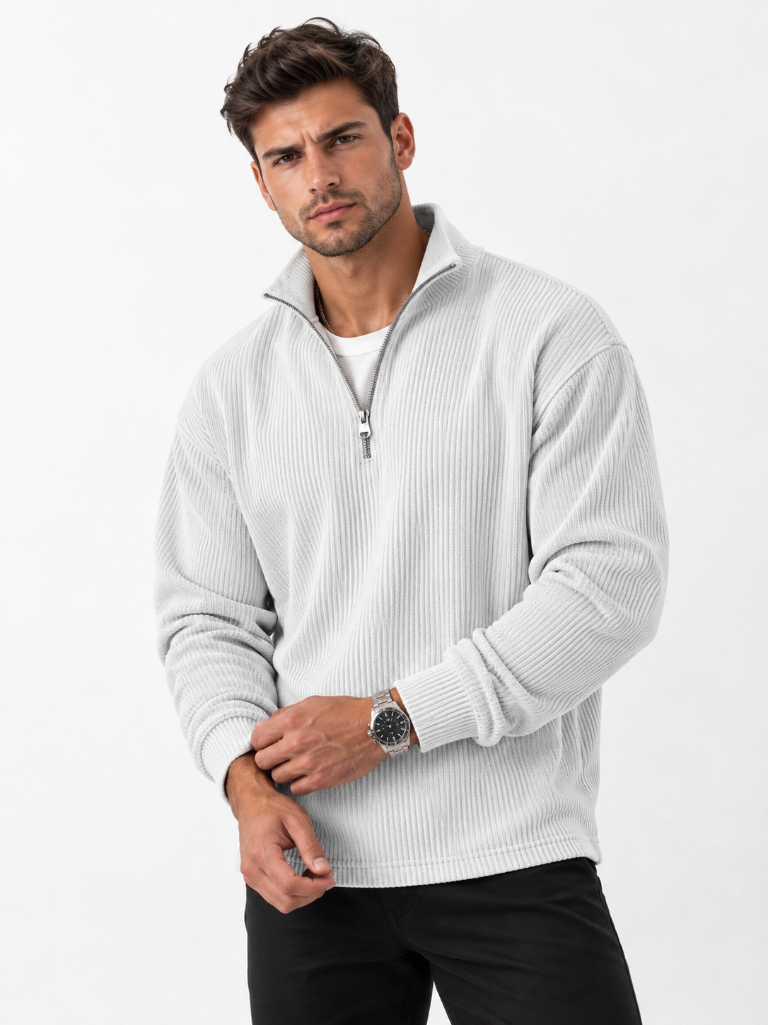 Corded Quarter-Zip