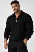 Cable Knit Quarter-Zip