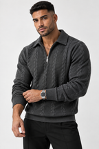Cable Knit Quarter-Zip