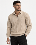 Cable Knit Quarter-Zip