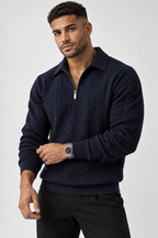 Cable Knit Quarter-Zip