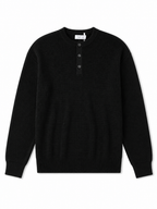 Waffle Knit Long Sleeve Henley