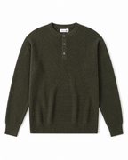 Waffle Knit Long Sleeve Henley