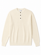 Waffle Knit Long Sleeve Henley