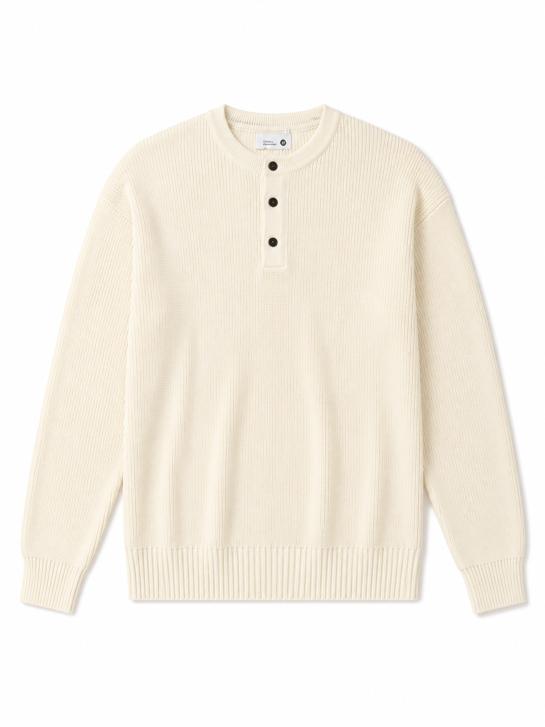 Waffle Knit Long Sleeve Henley