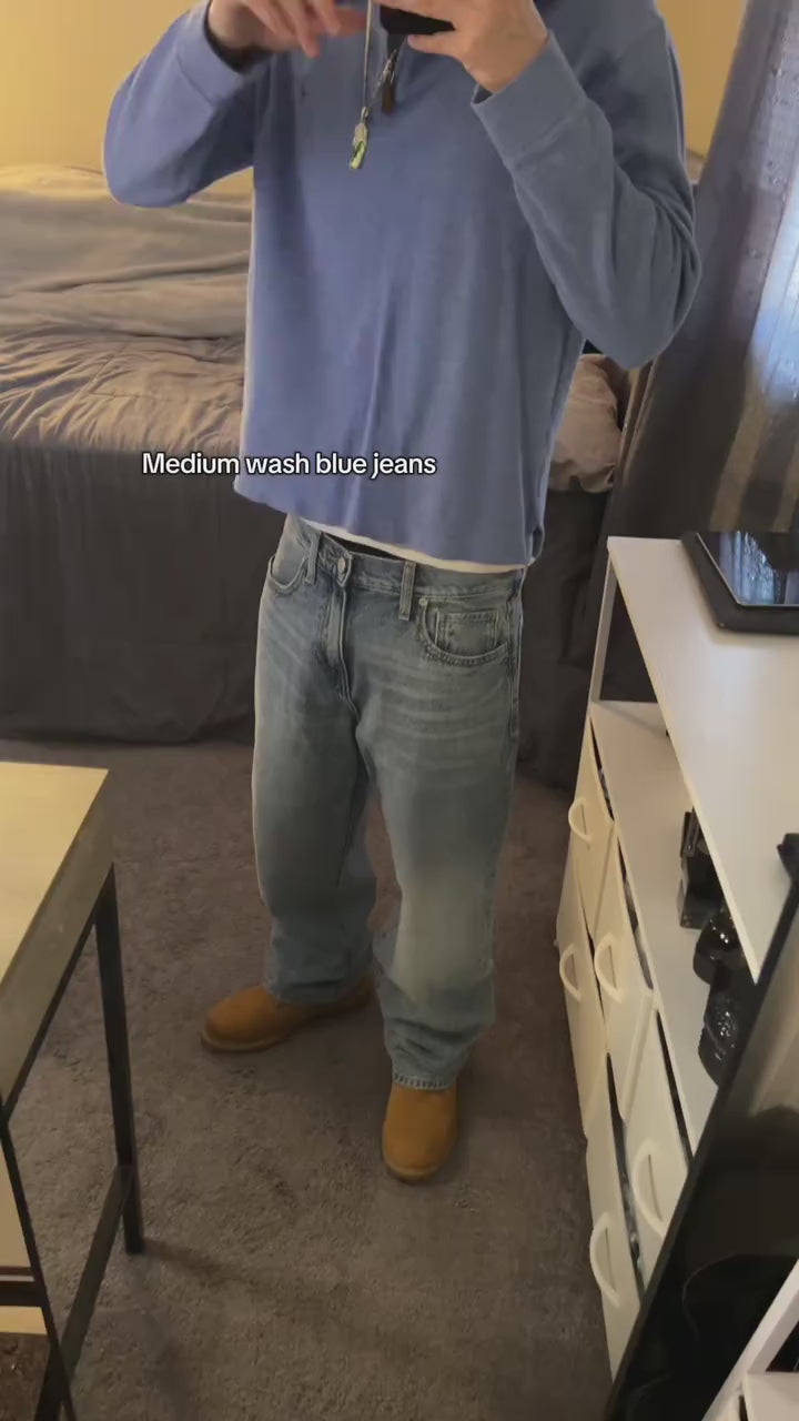 Stretch Straight Leg Denim Pants