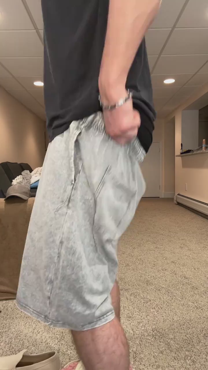 Acid Washed Longline Shorts