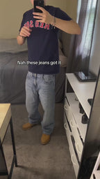 Stretch Straight Leg Denim Pants