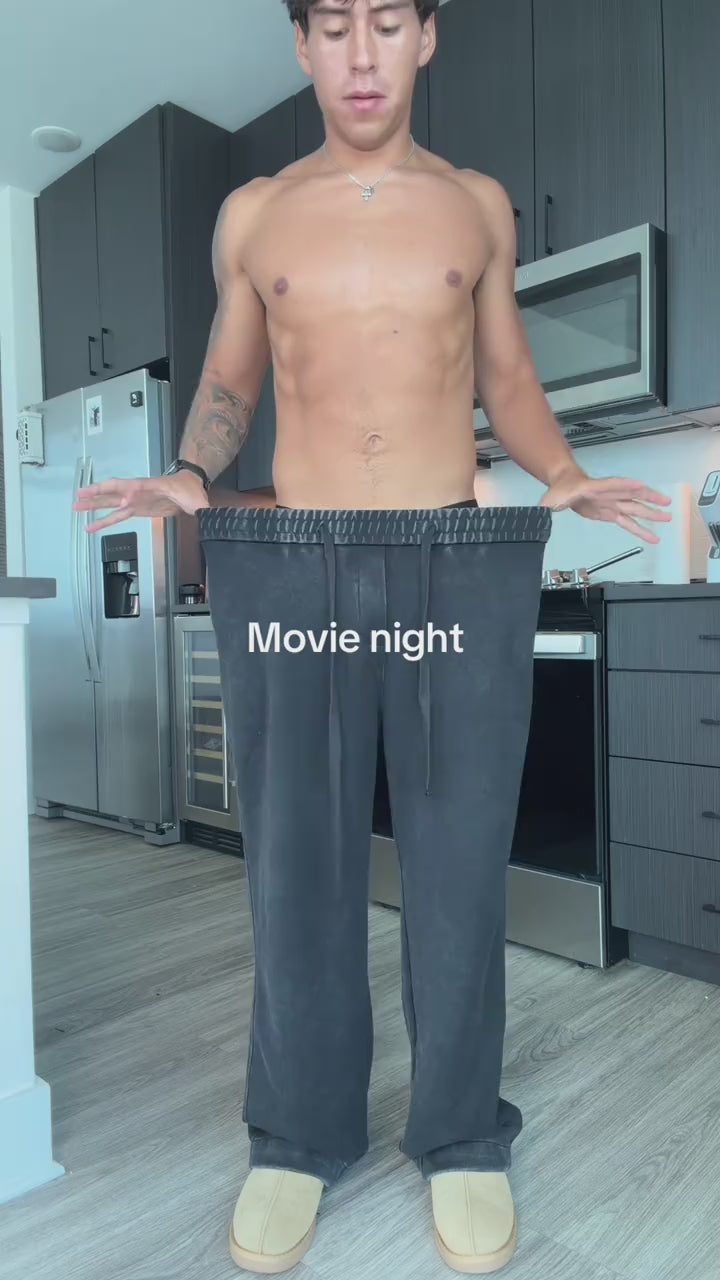 Acid Washed Straight Leg Sweatpant